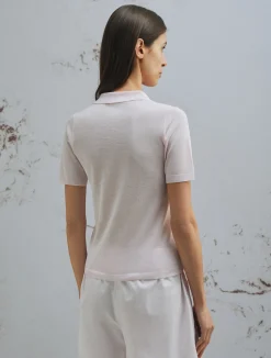 Maglia in viscosa con manica corta - ROSA