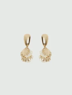 Orecchini pendenti con conchiglie metalliche - MADREPERLA