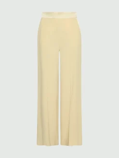 Pantalone ampio in enver satin - GIALLO