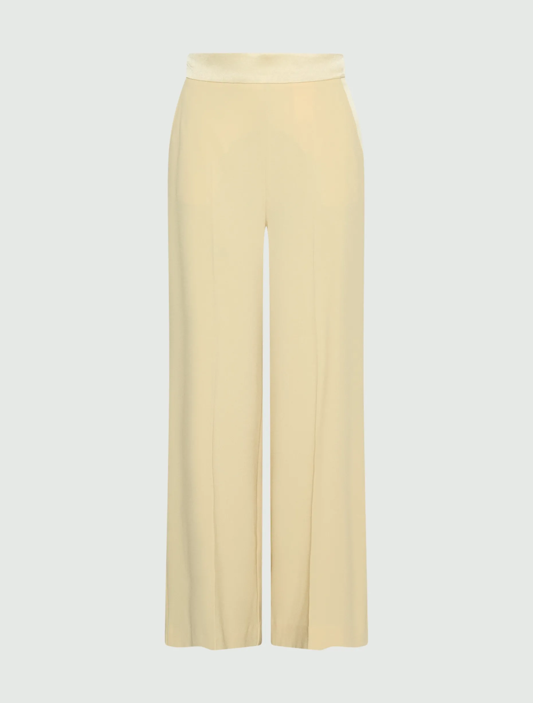 Pantalone ampio in enver satin - GIALLO