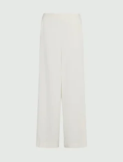 Pantalone ampio in envers satin - BIANCO LANA