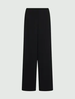Pantalone ampio in envers satin - NERO