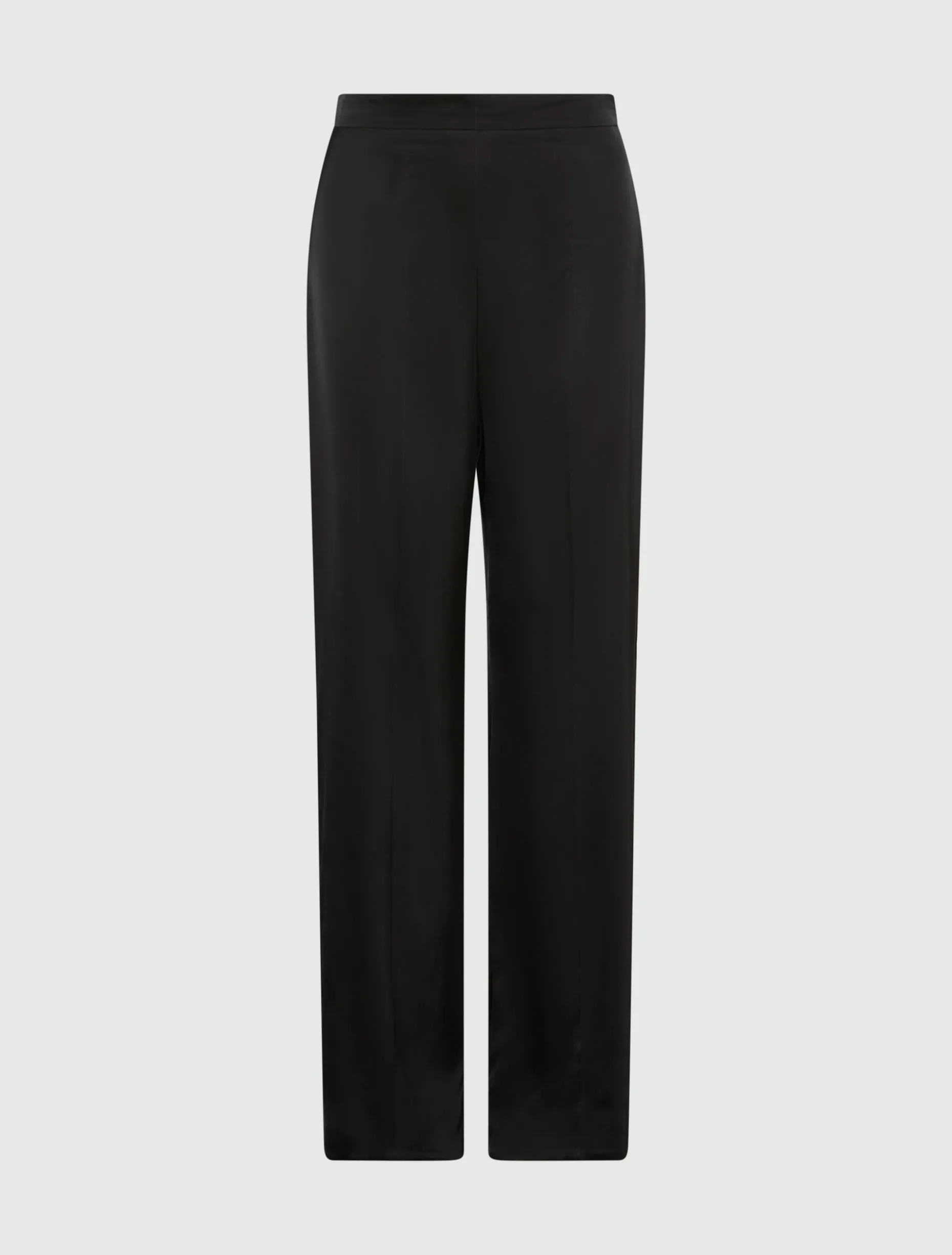 Pantalone ampio in raso stretch - NERO