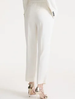 Pantalone chino in envers satin - BIANCO LANA