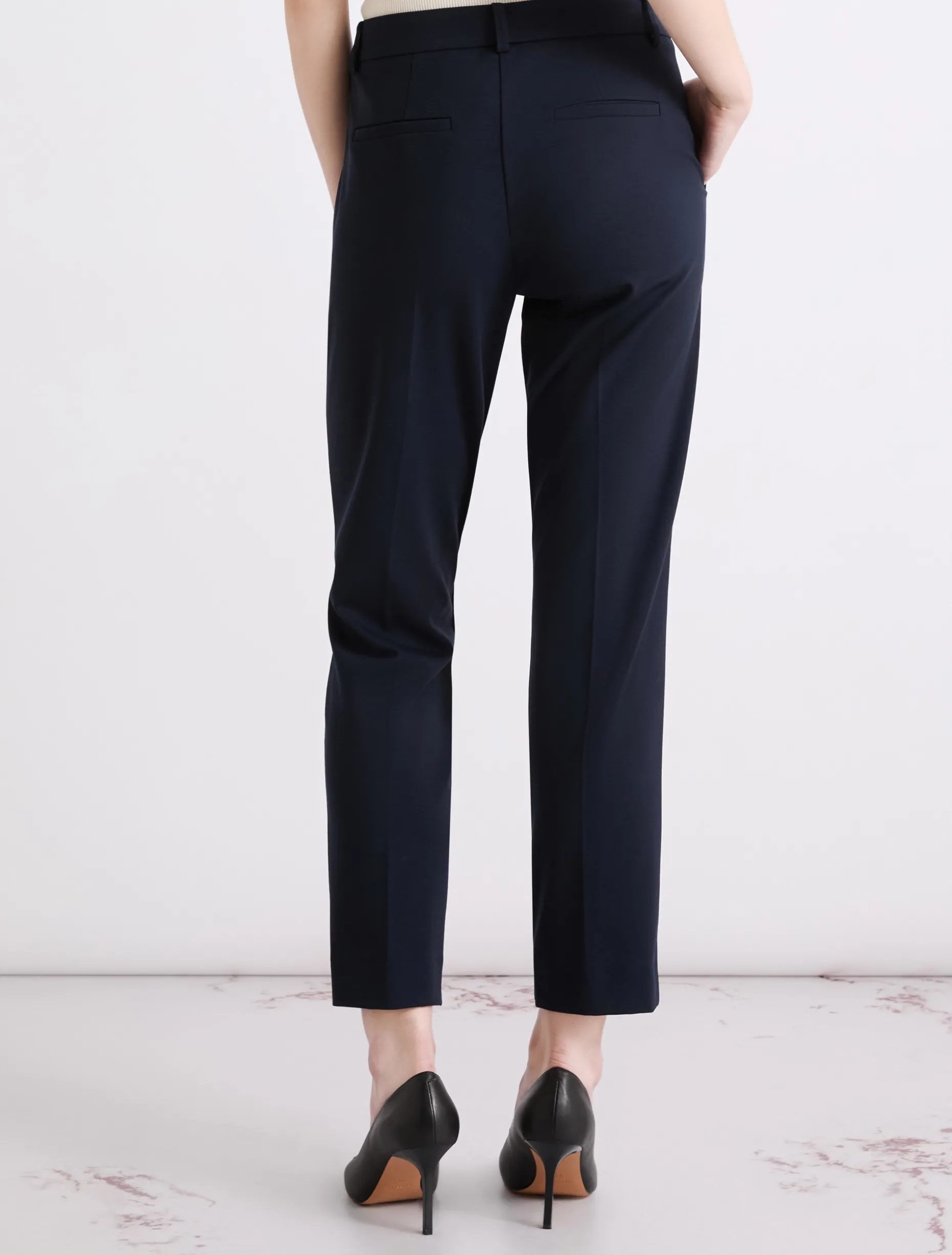 Pantalone chino in jersey - BLU