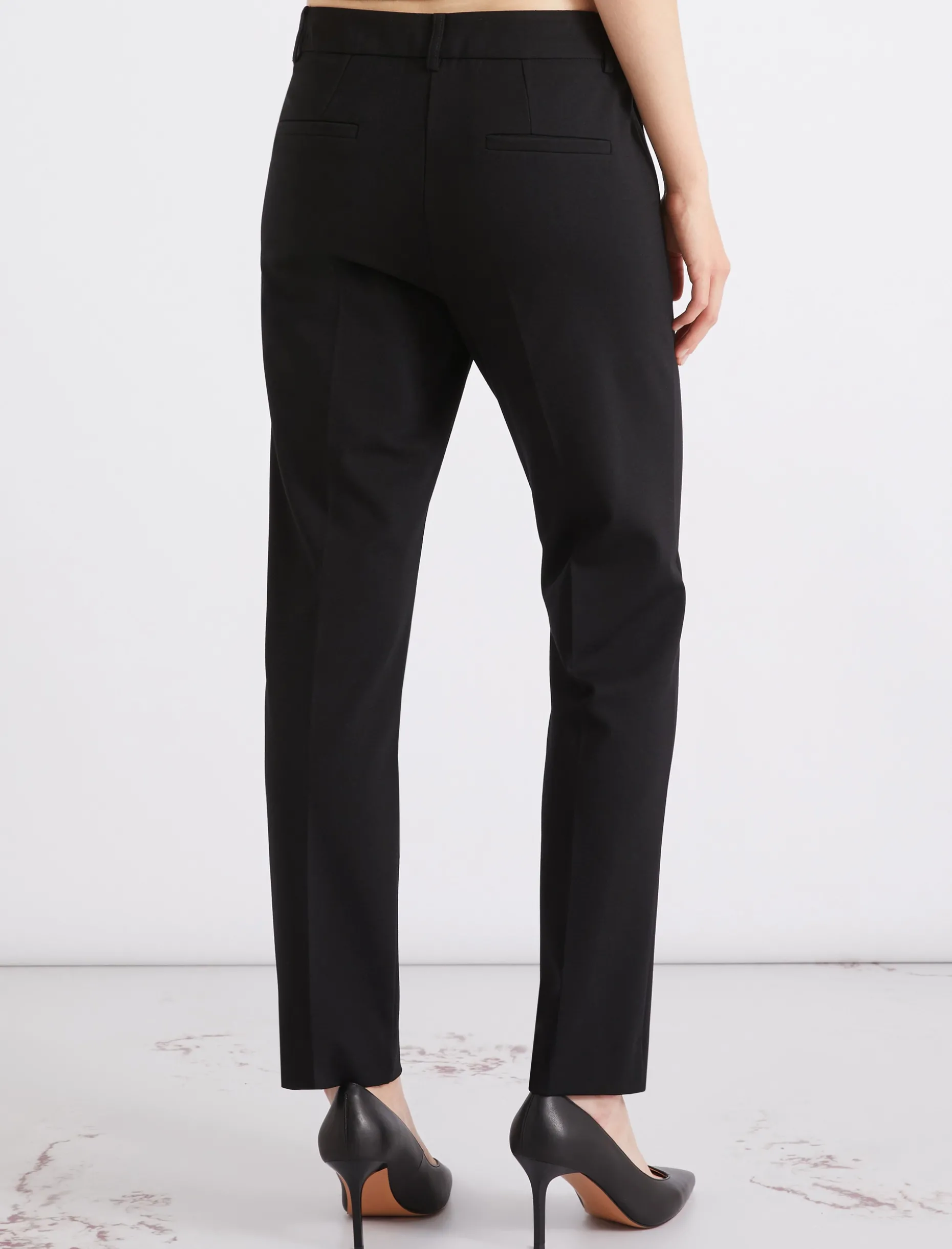 Pantalone chino in jersey - NERO