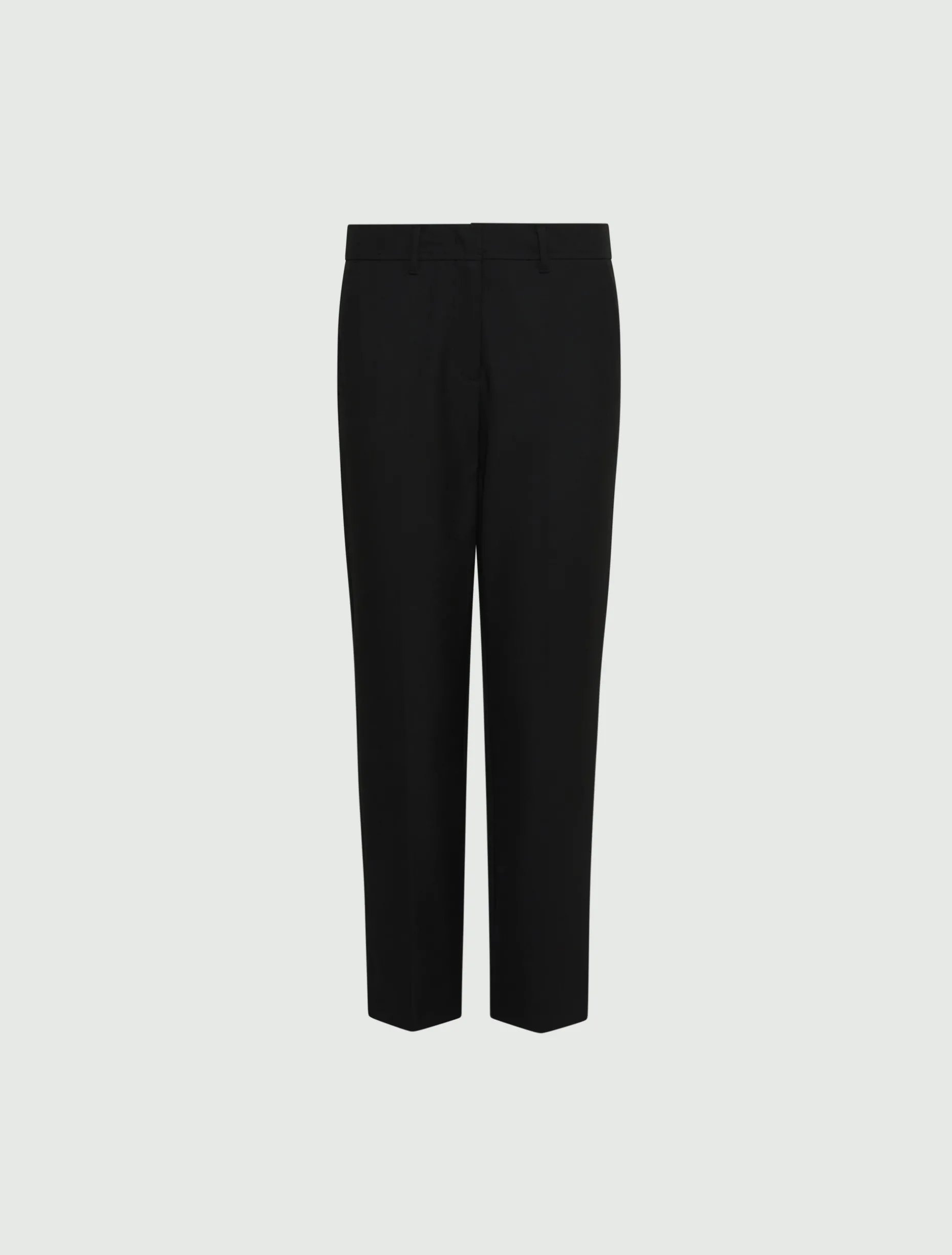 Pantalone cropped in tela stretch - NERO