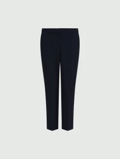 Pantalone cropped in tela stretch - BLU NOTTE