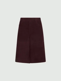 Pantalone culotte in camoscio - BORDEAUX