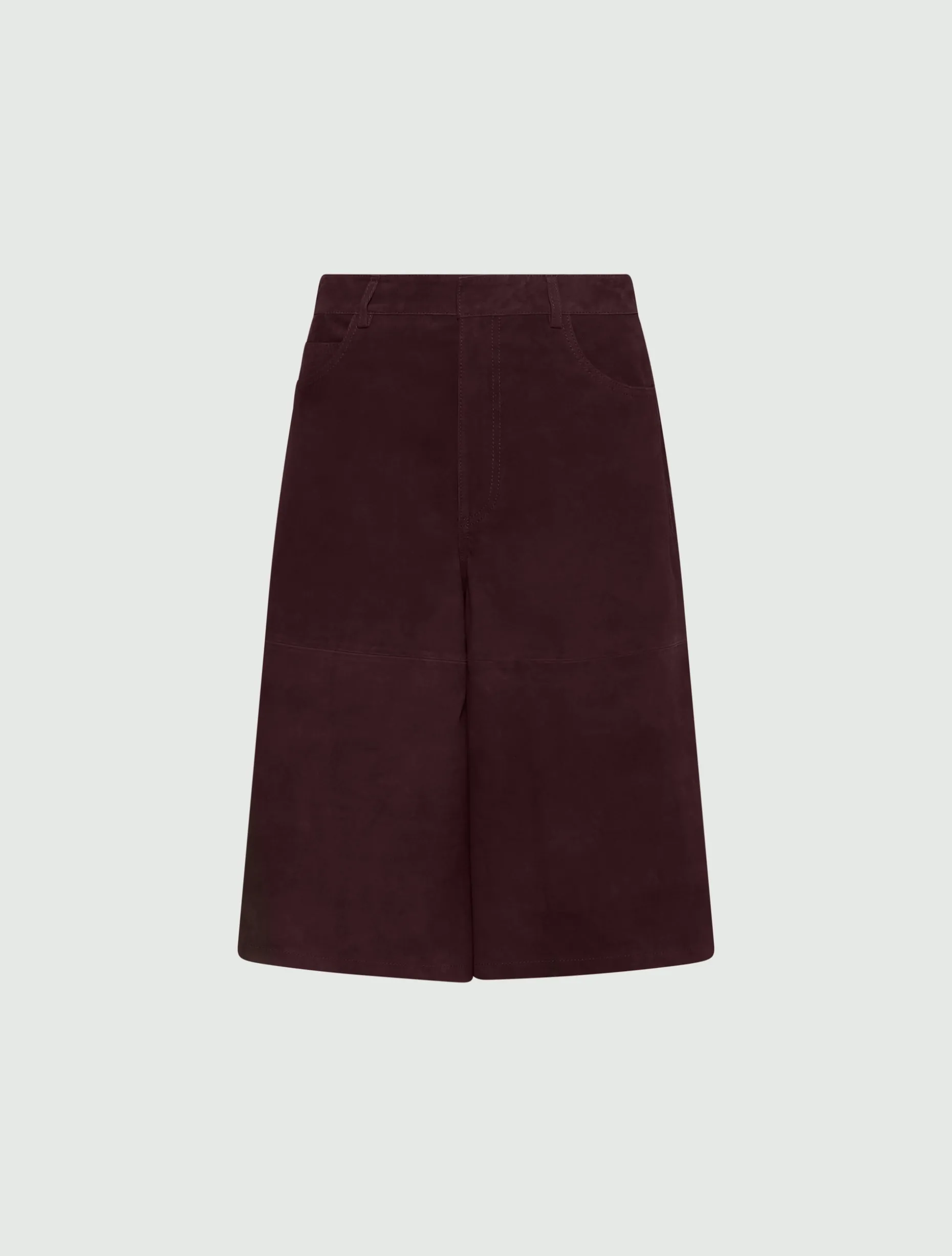 Pantalone culotte in camoscio - BORDEAUX