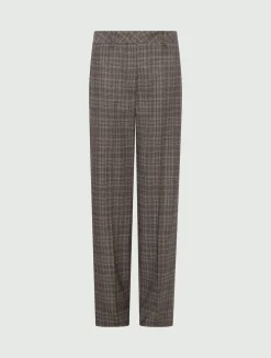 Pantalone dritto in flanella - TORTORA