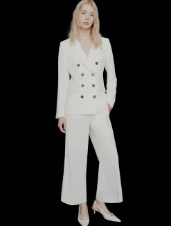 Pantalone in envers satin - BIANCO LANA
