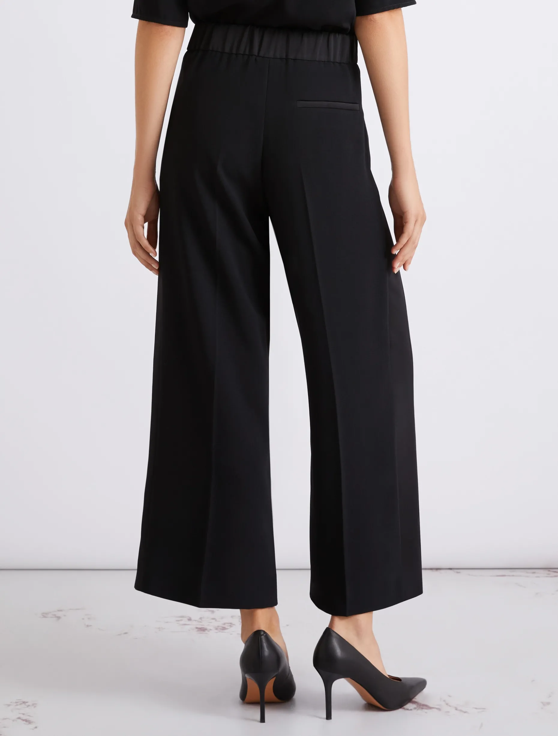 Pantalone in envers satin - NERO