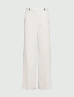 Pantalone in misto cotone stretch - BIANCO