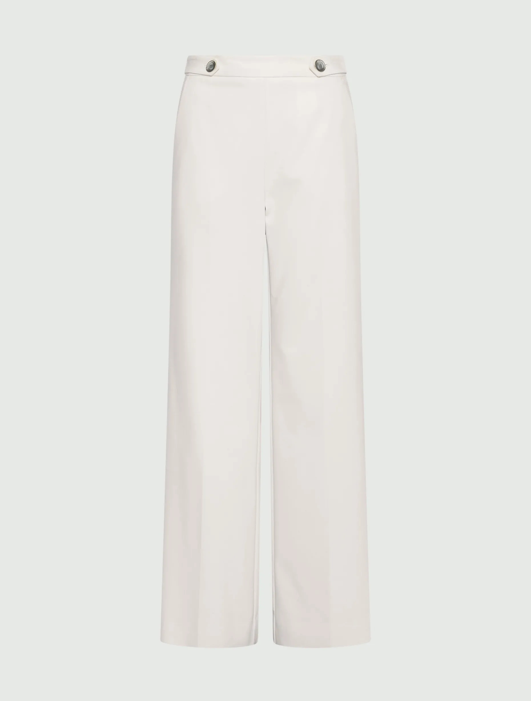 Pantalone in misto cotone stretch - BIANCO
