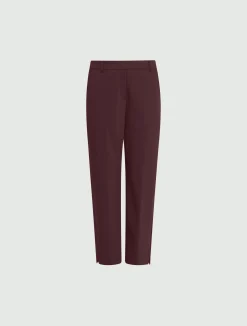 Pantalone in misto cotone stretch - BORDEAUX