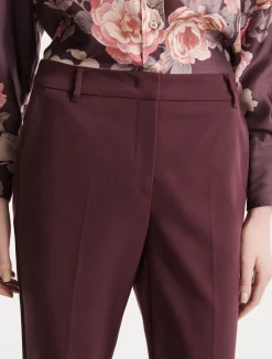 Pantalone in misto cotone stretch - BORDEAUX