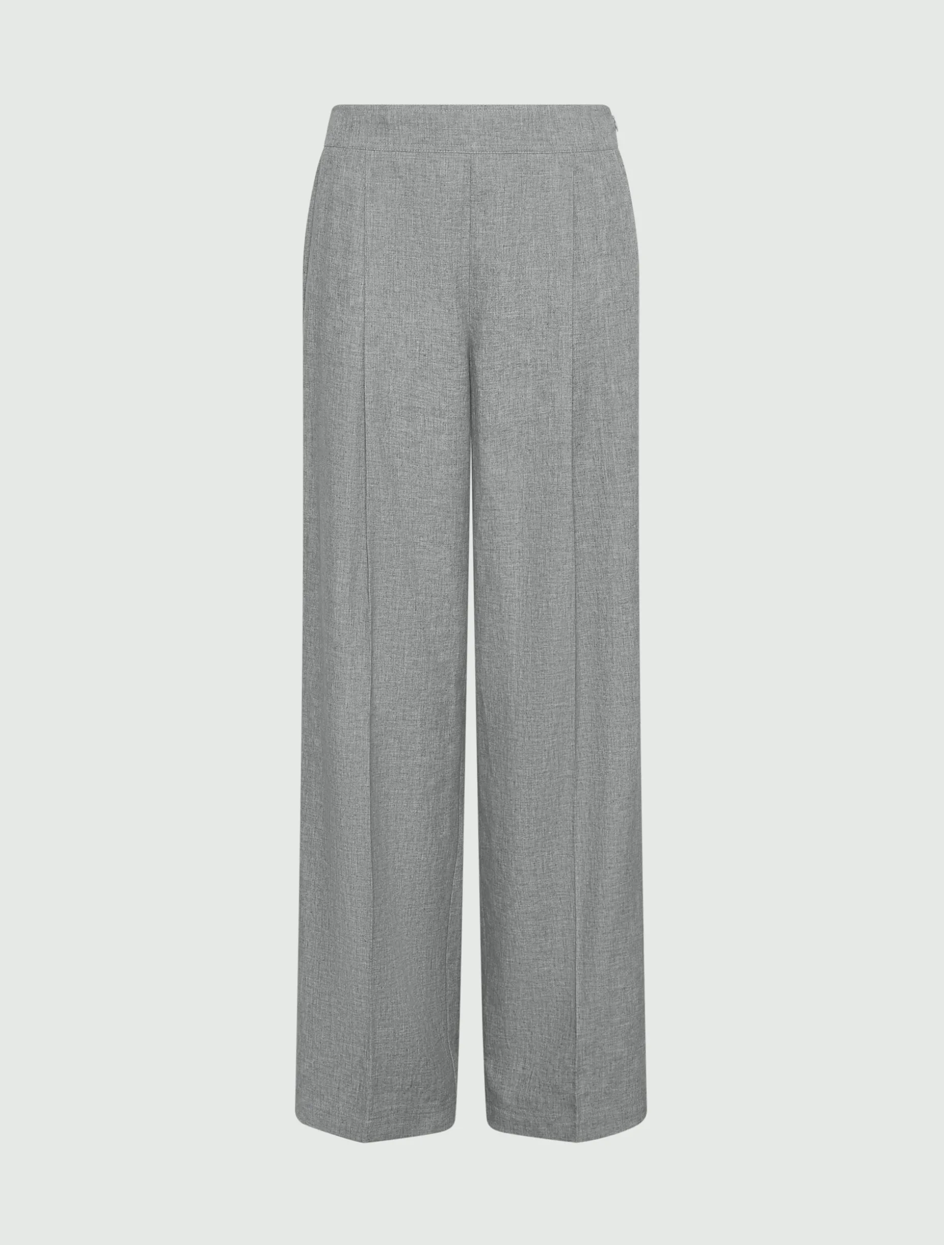 Pantalone in misto lino lavato - GRIGIO MELANGE