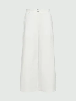 Pantalone in tela paracadute - BIANCO LANA