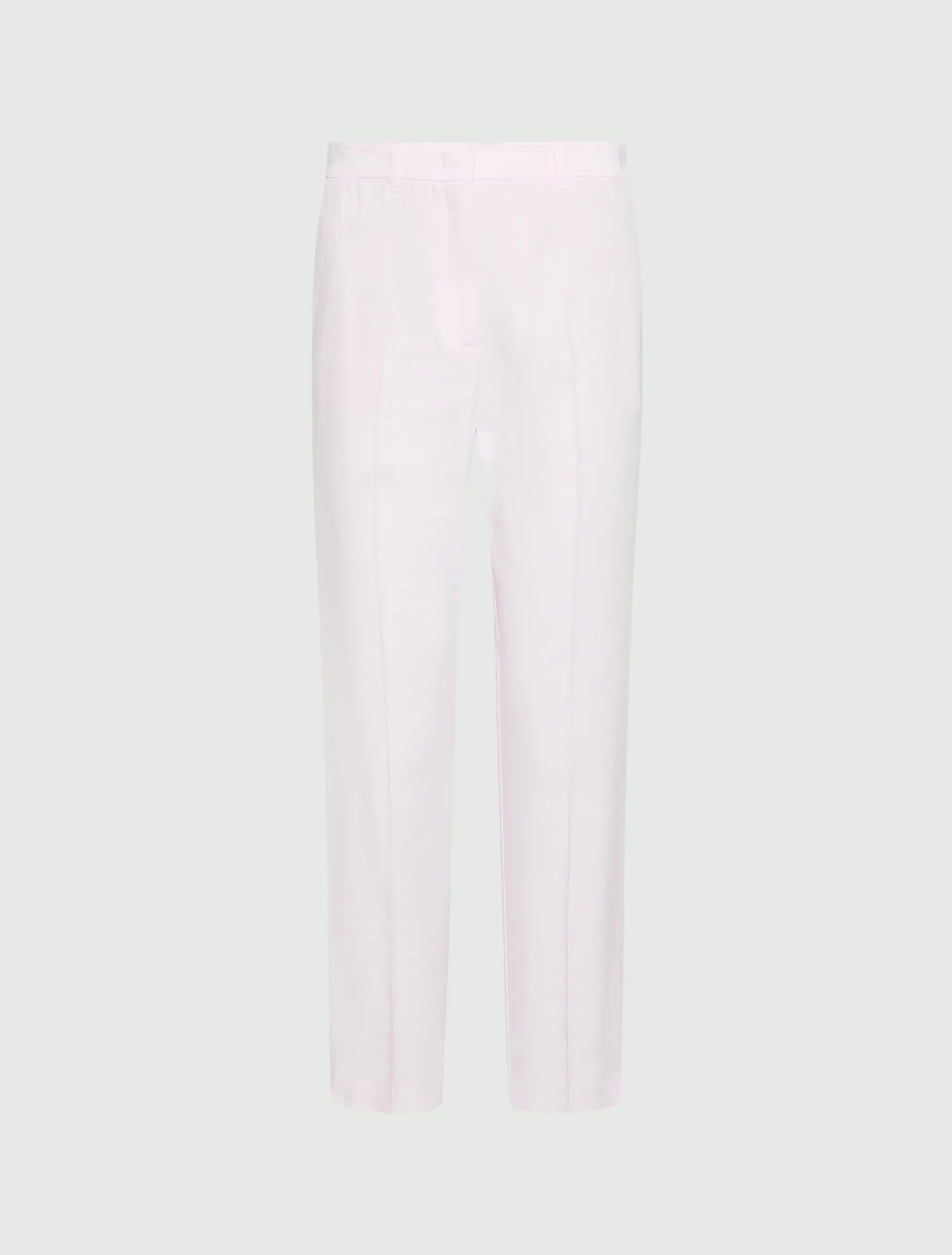 Pantalone in viscosa e lino stretch - ROSA