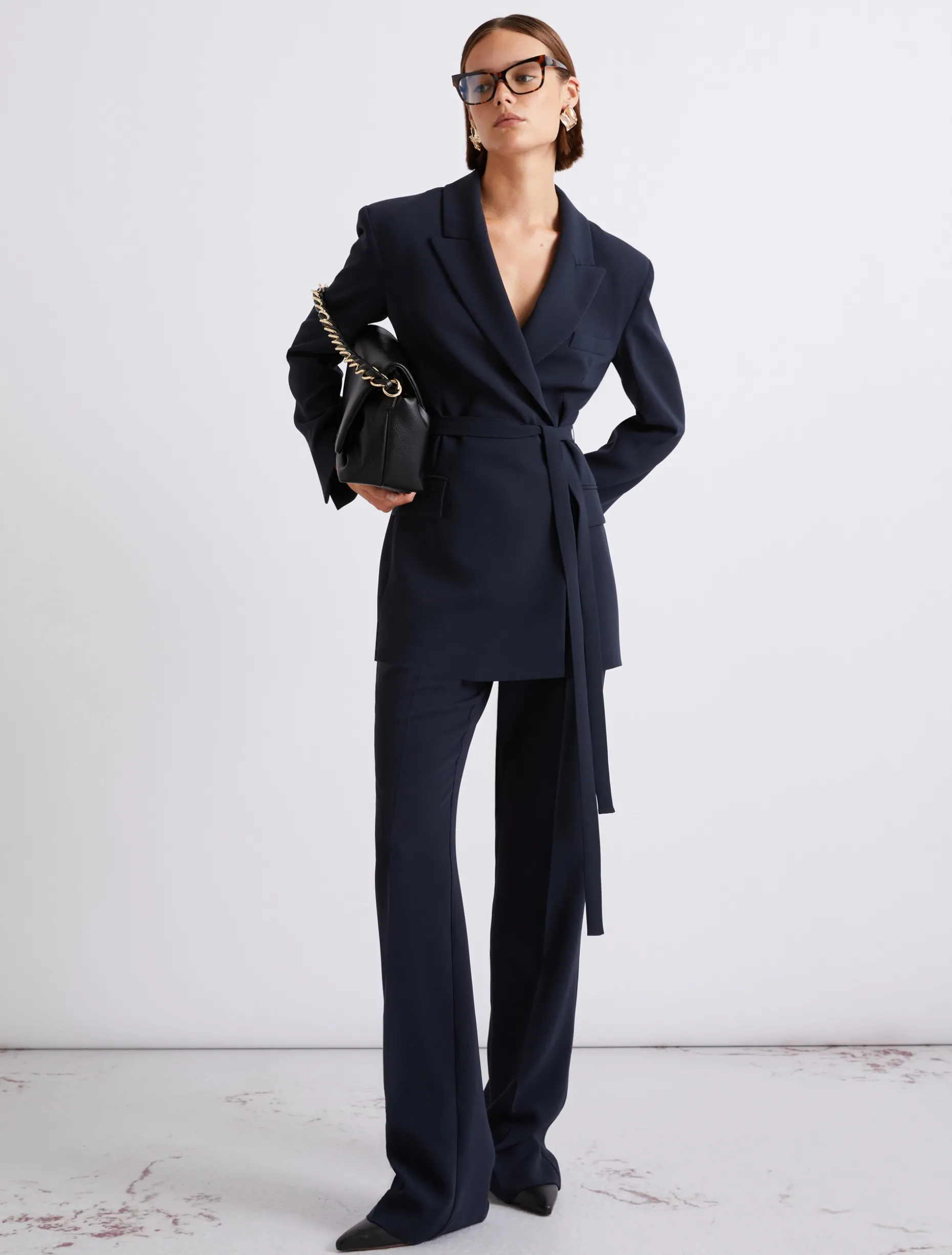 Pantalone leggermente flare in cady - BLU