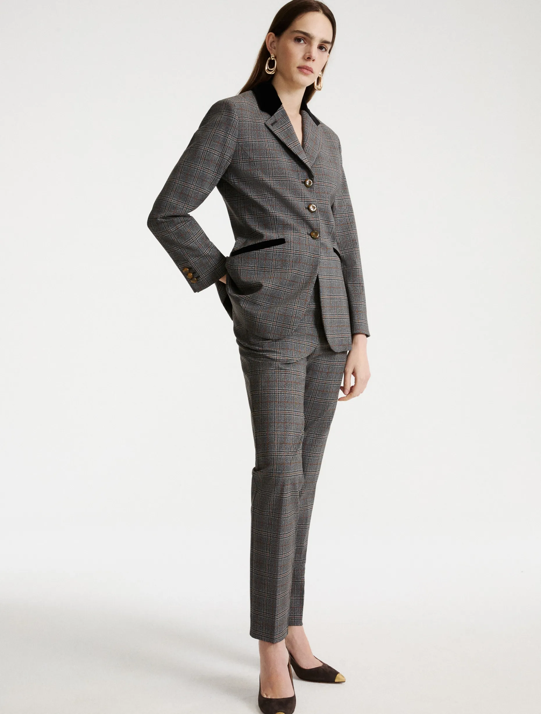 Pantalone slim stretch - GRIGIO