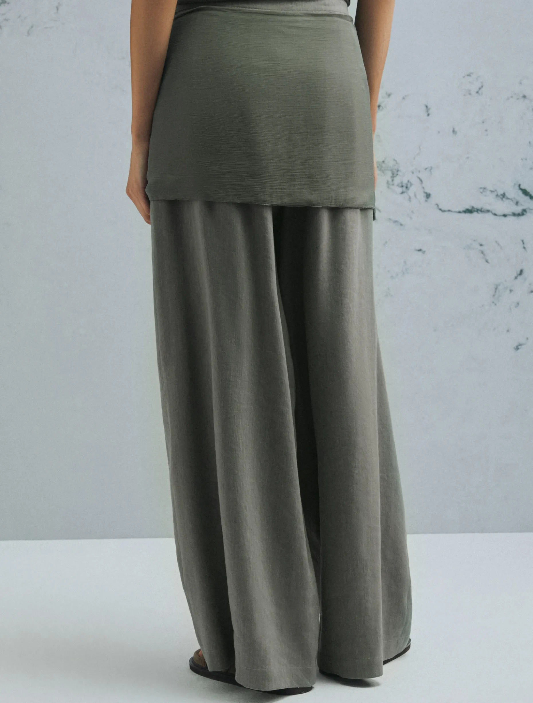 Pantalone svasato - VERDE