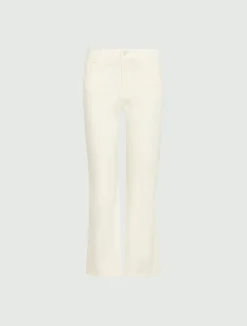 Pantalone 5 tasche flare crop - BIANCO LANA