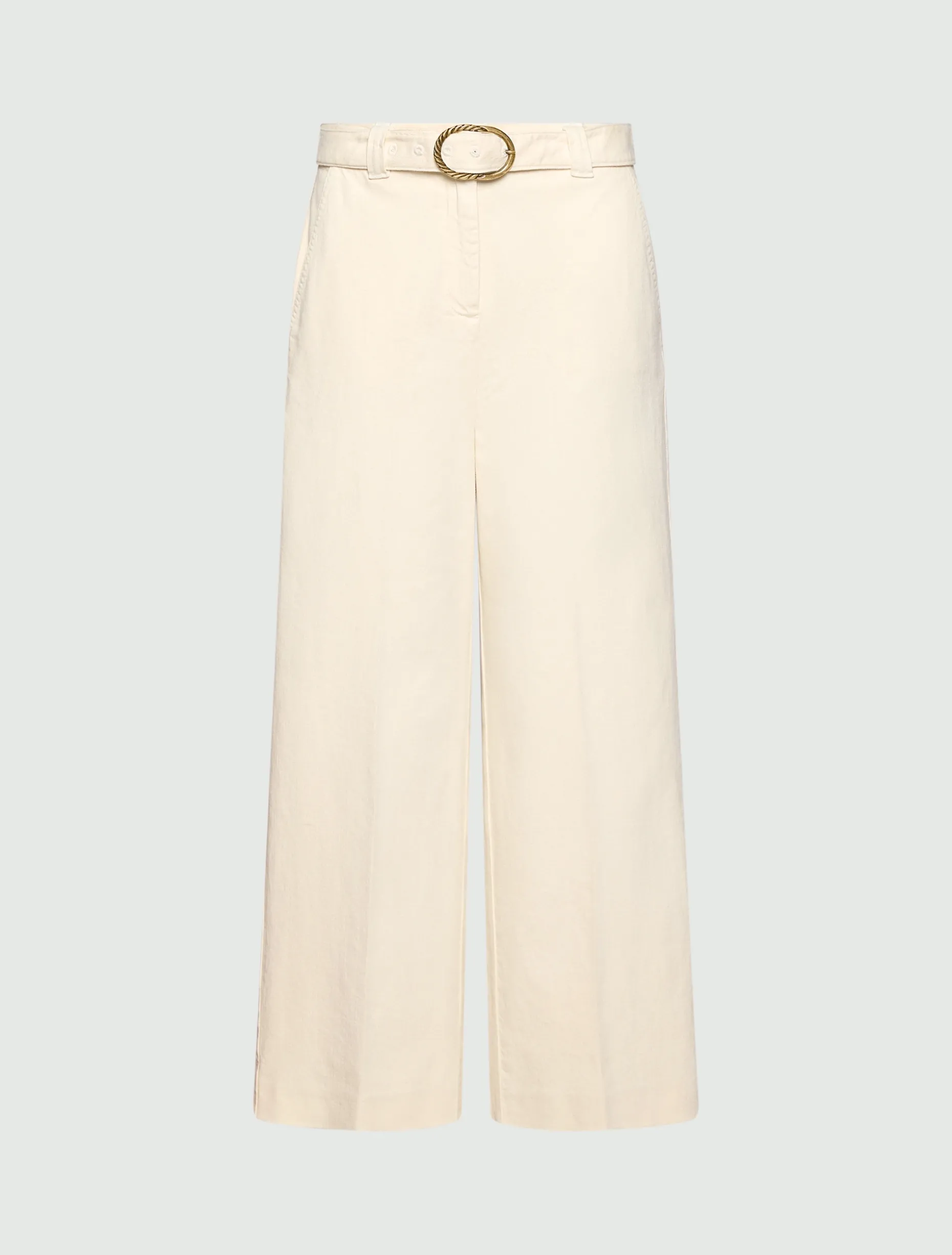 Pantalone wide leg crop - PANNA