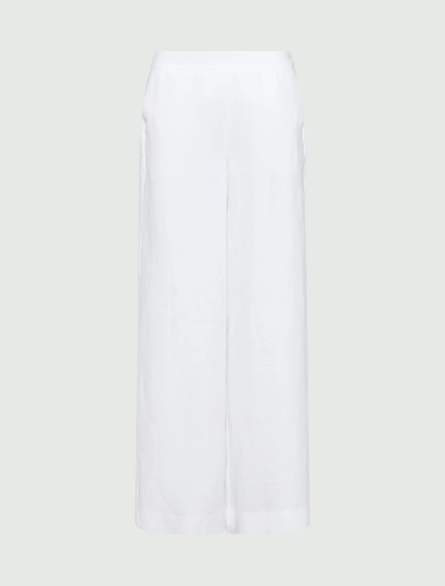 Pantalone wide leg in lino - BIANCO OTTICO