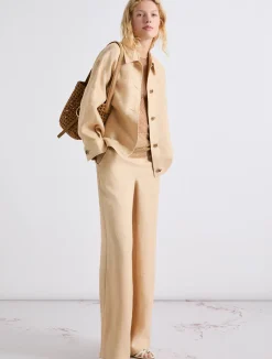 Pantalone wide leg in lino - DAINO