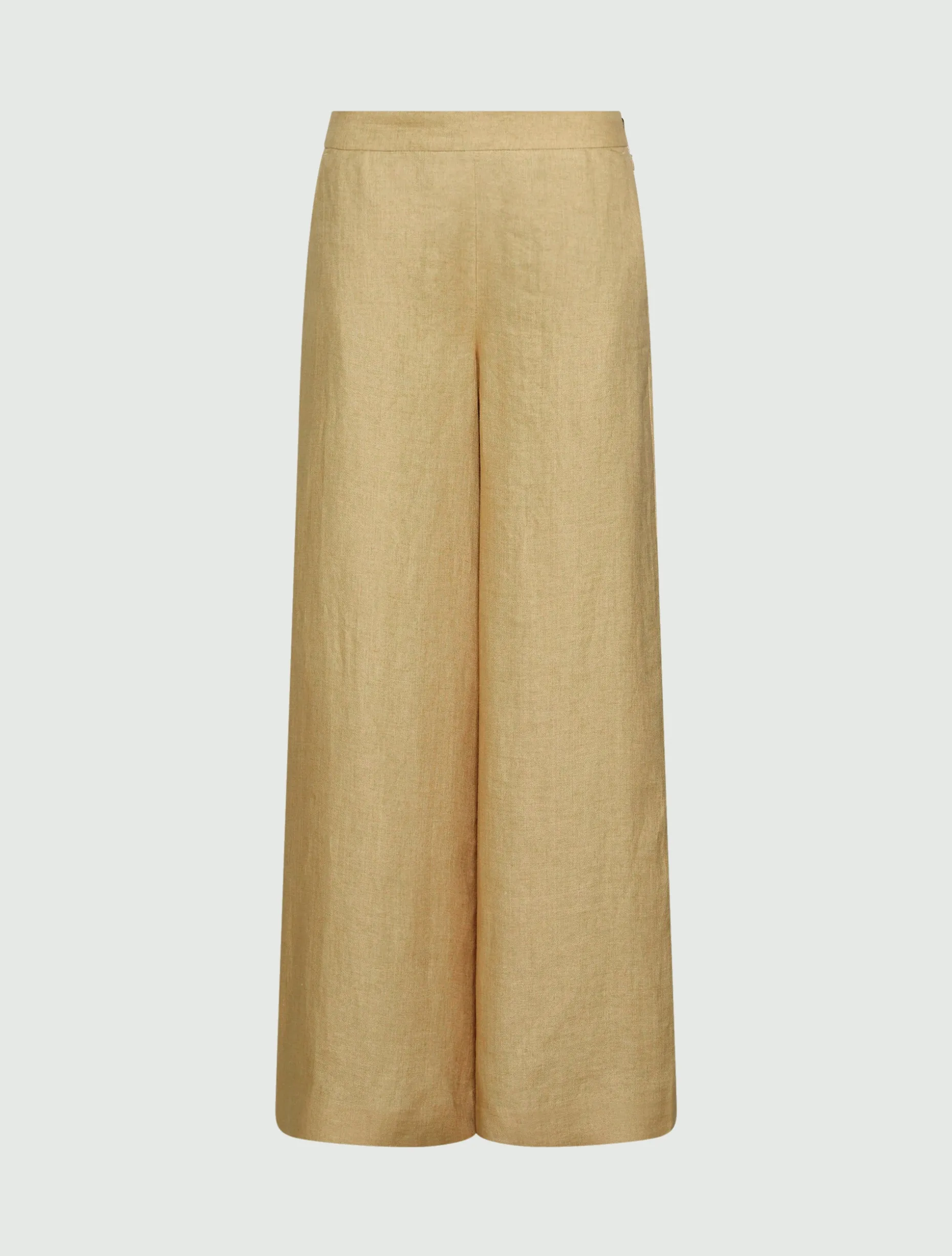Pantalone wide leg in lino - KAKI