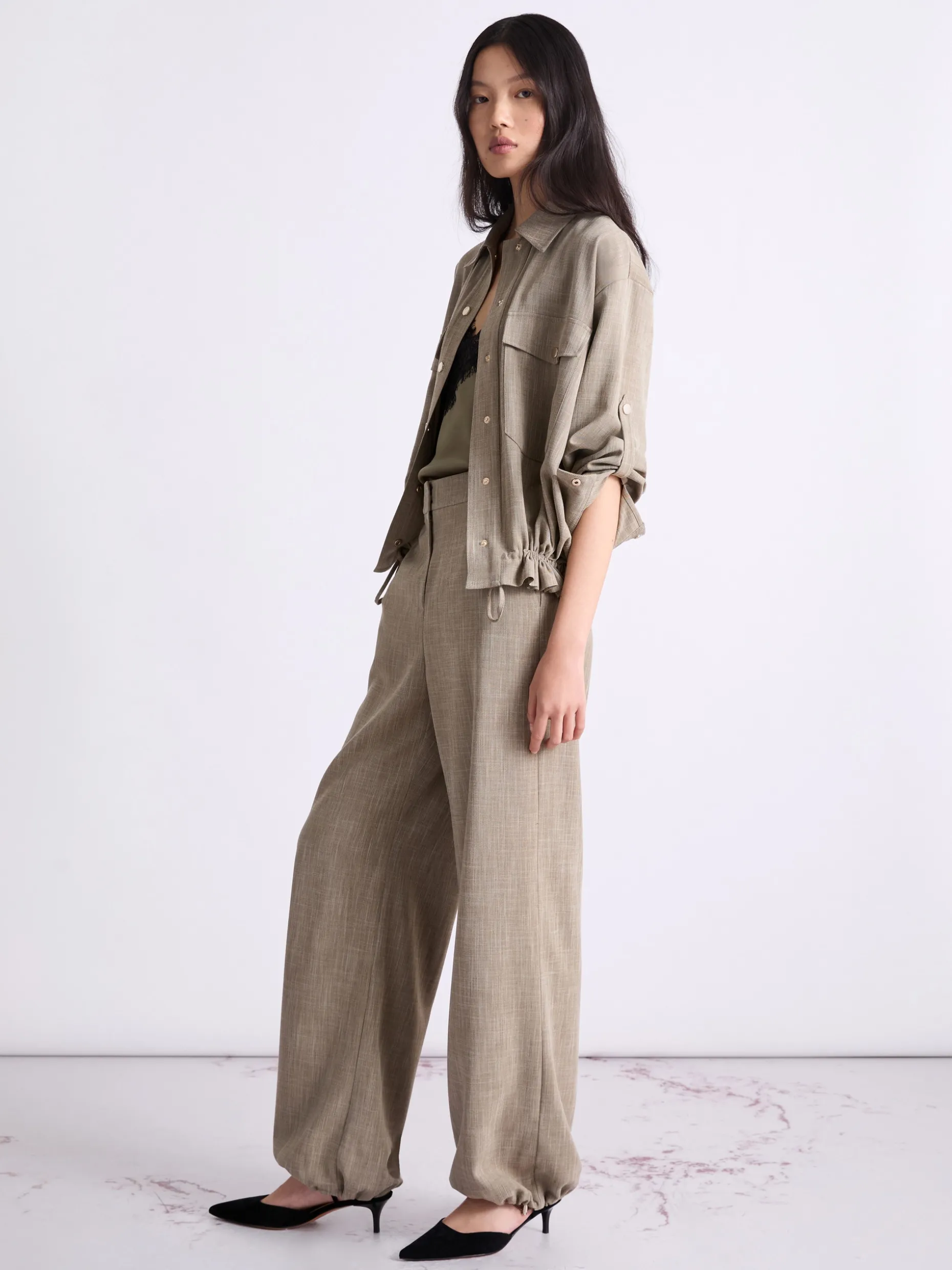 Pantalone wide leg - OLIVA