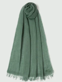 Pashmina in puro lino - VERDE