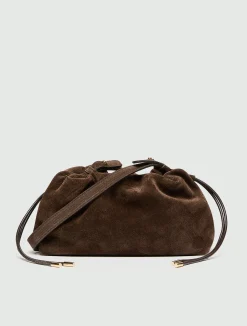 Pochette in pelle scamosciata - TESTA DI MORO