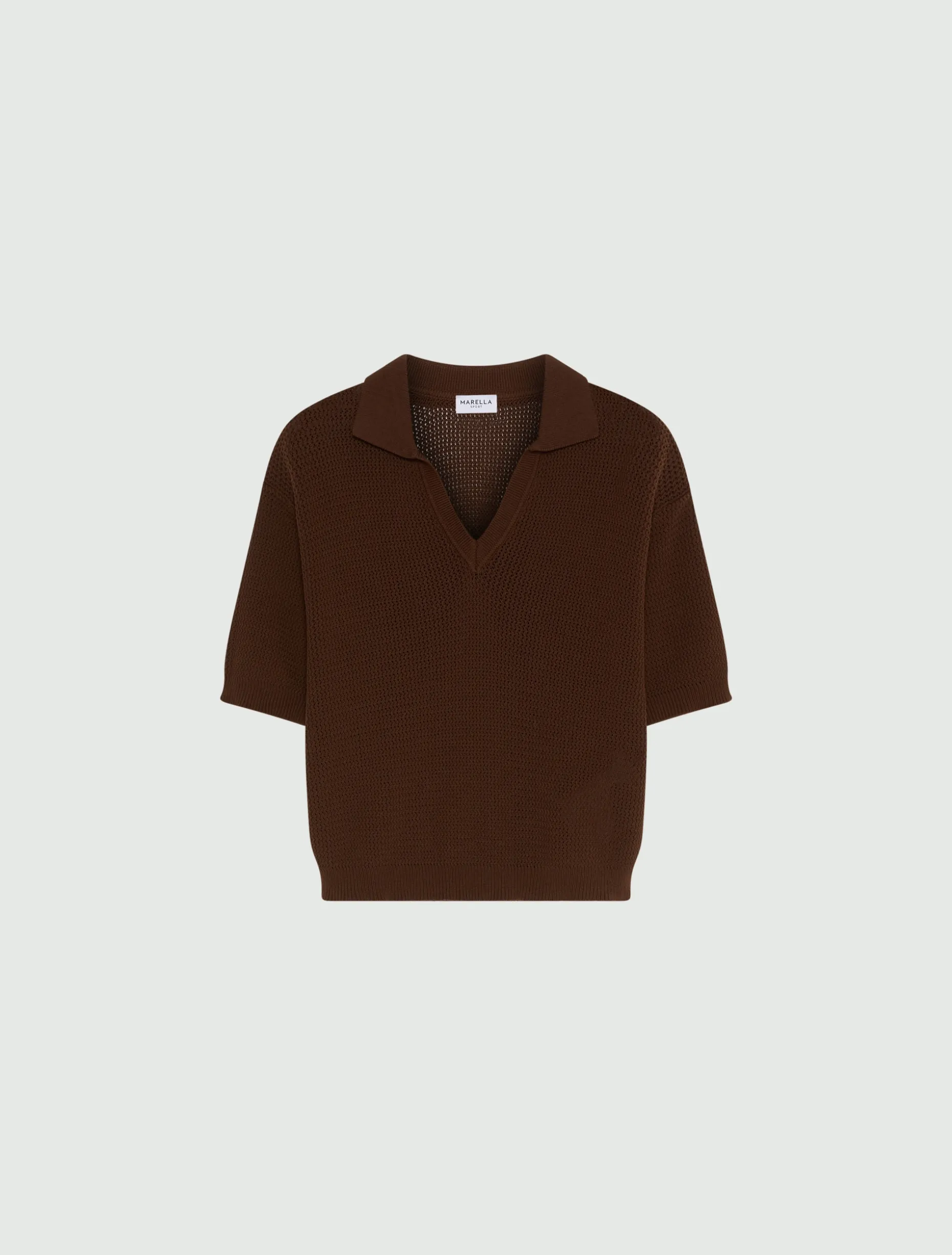 Polo in puro cotone - MARRONE