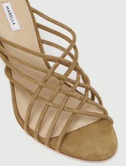Sandalo mule in suede - CUOIO