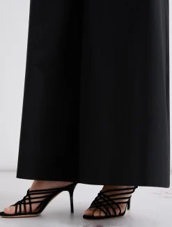 Sandalo mule in suede - NERO