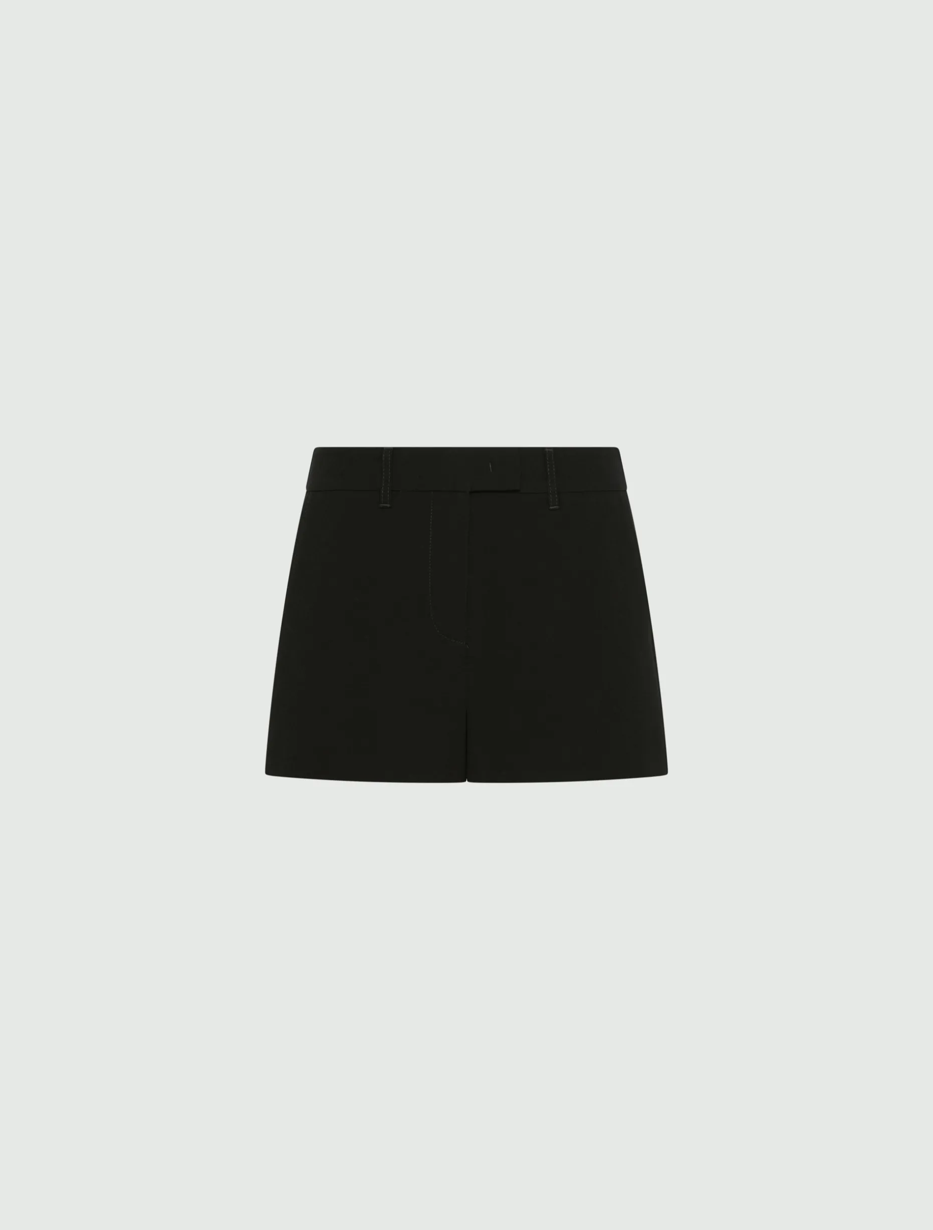 Short in envers satin - NERO