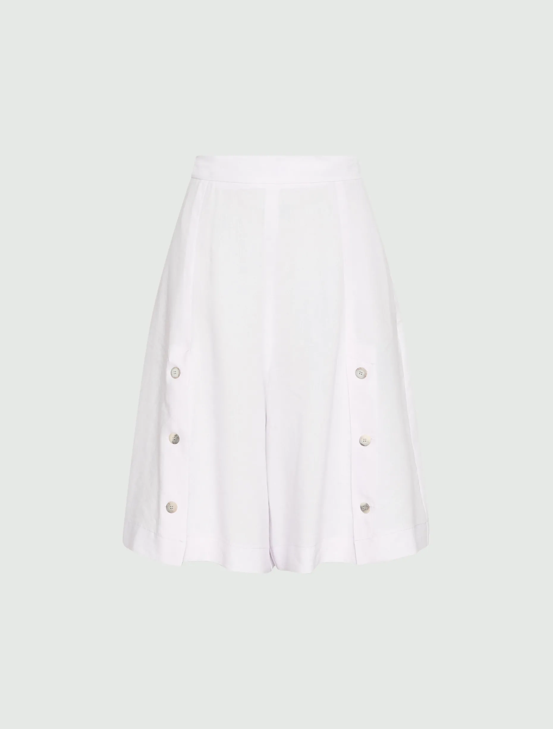 Short in misto lino e viscosa stretch - ROSA