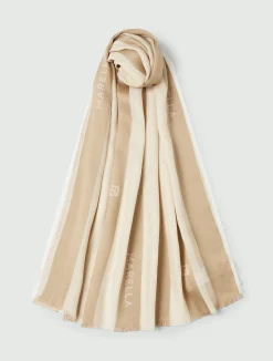 Stola con disegno jacquard - CAMMELLO