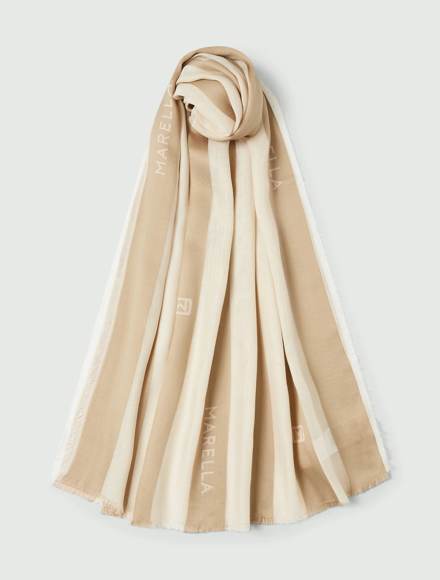 Stola con disegno jacquard - CAMMELLO
