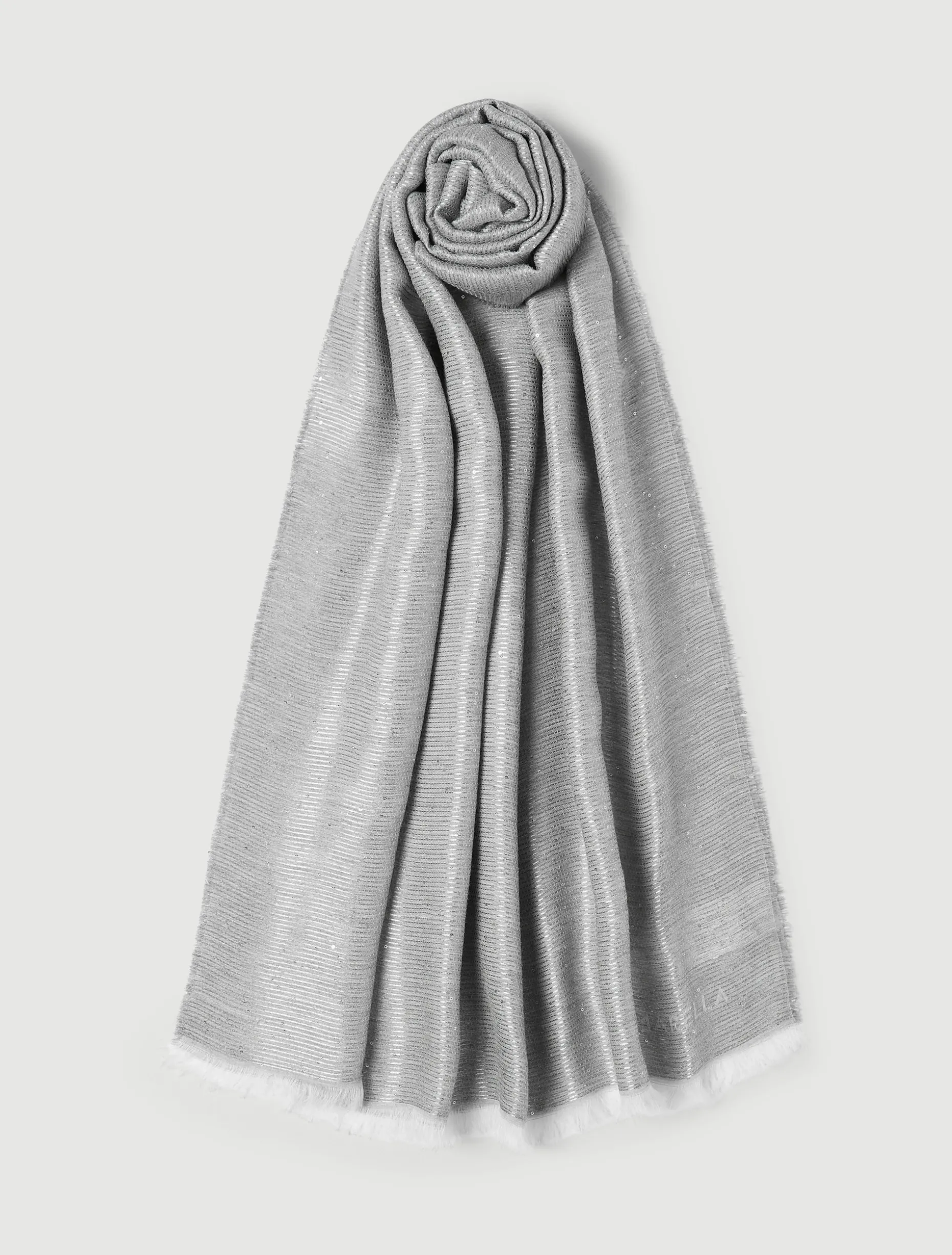 Stola con micro paillette - GRIGIO PERLA