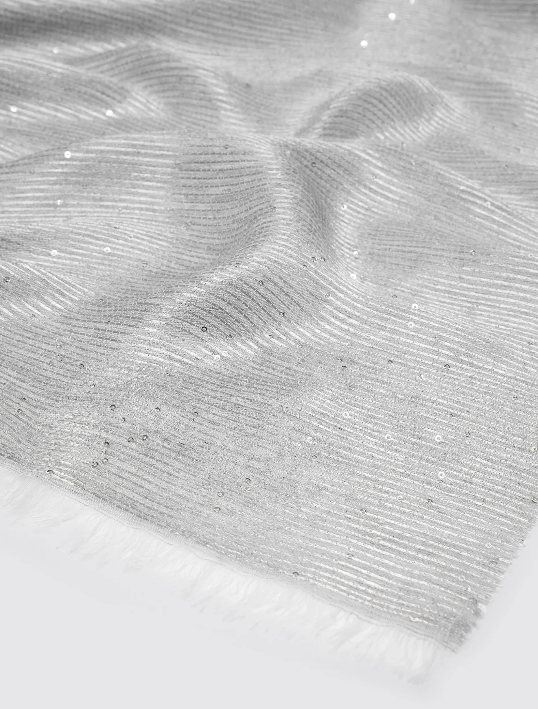 Stola con micro paillette - GRIGIO PERLA