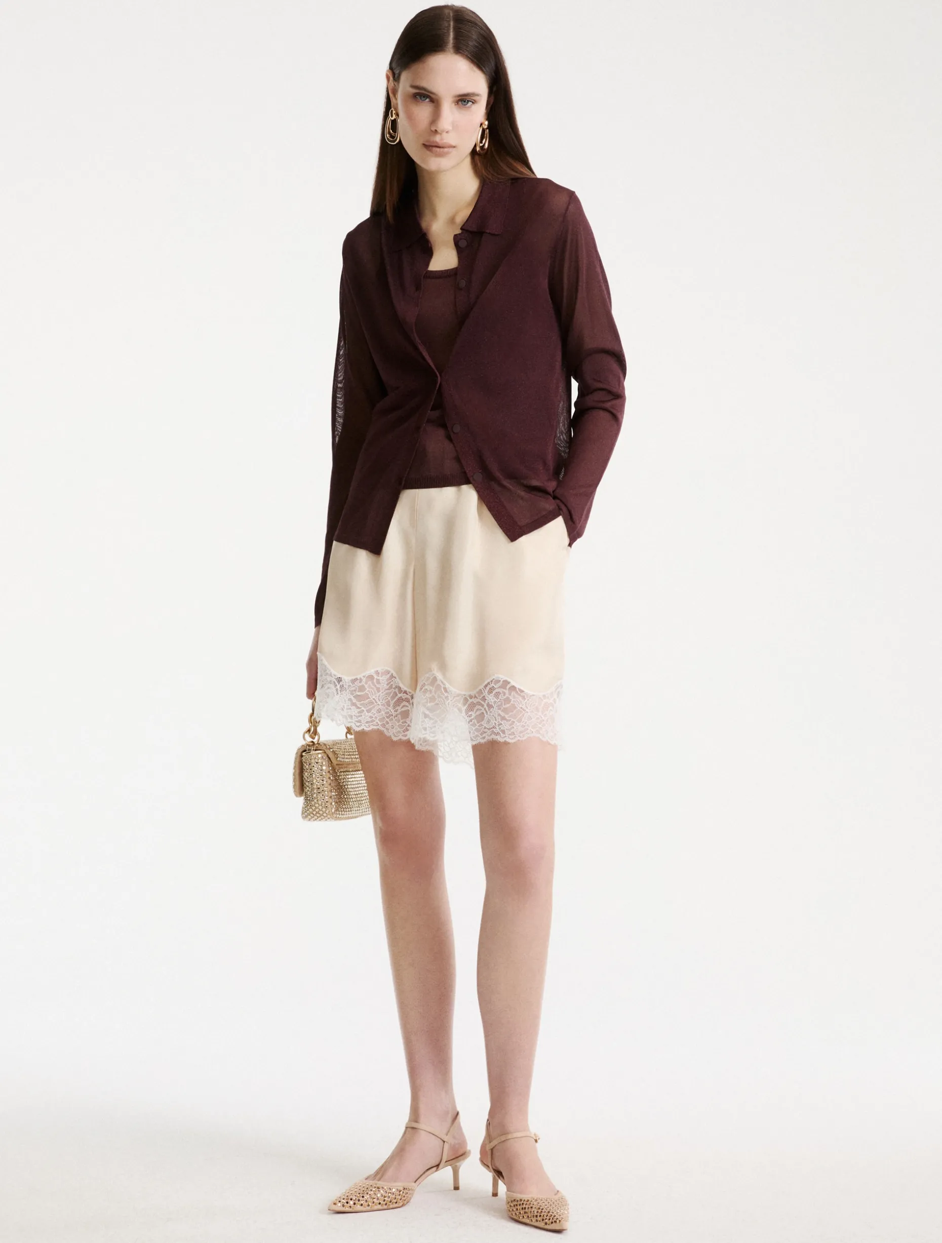 Top in viscosa lurex - BORDEAUX