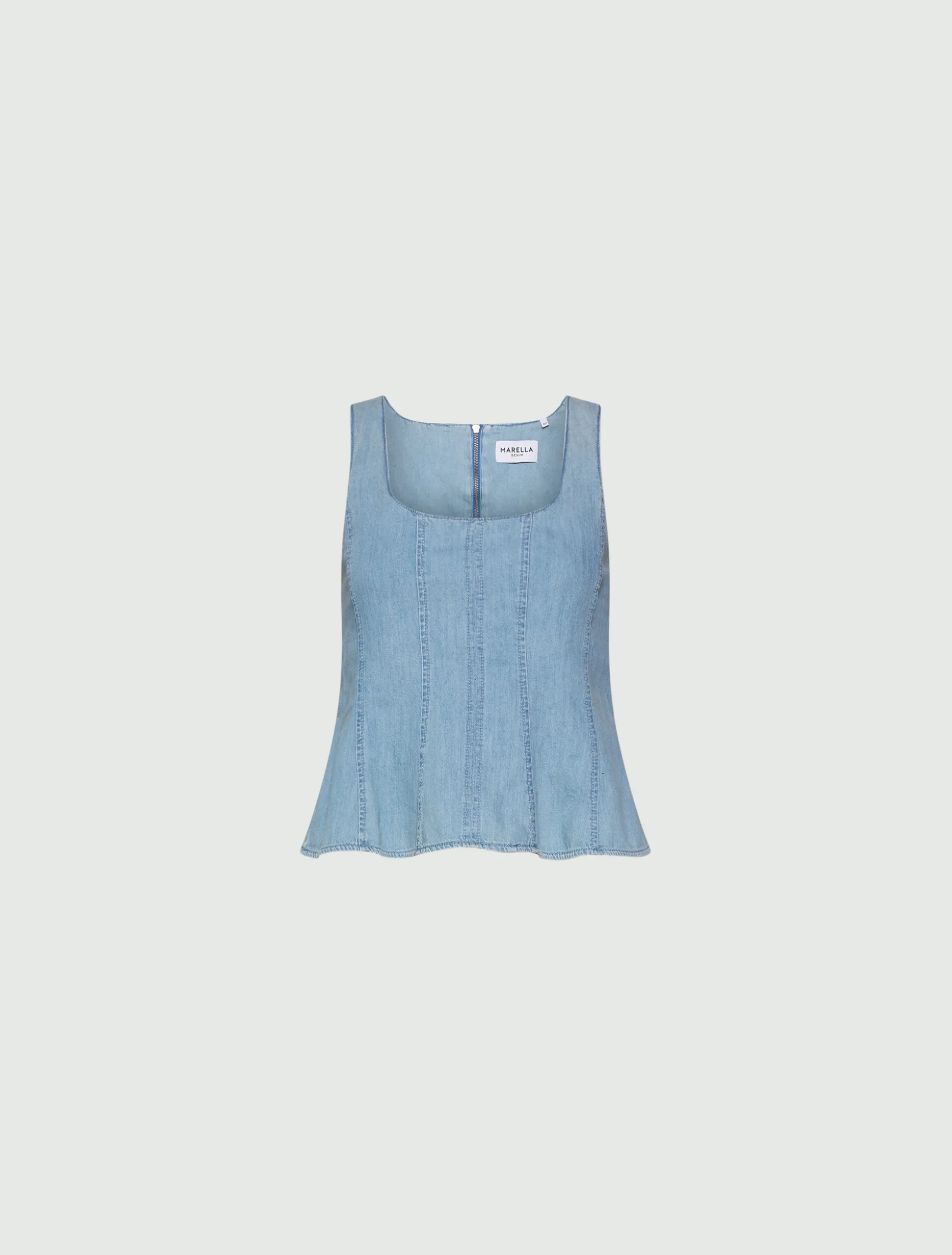Top sagomato in denim - BLUE JEANS