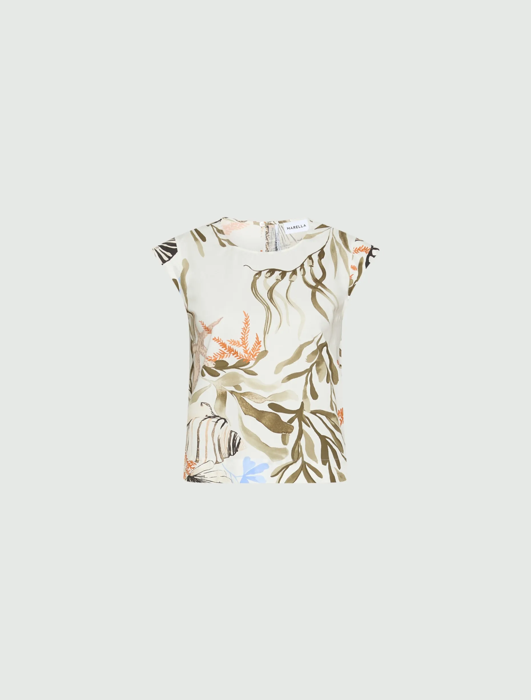 Top smanicato in cotone stretch - BIANCO OTTICO