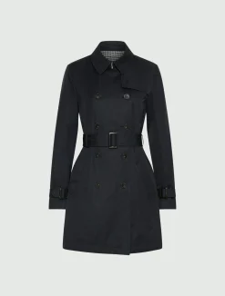 Trench doppiopetto in cotone tecnico - BLU