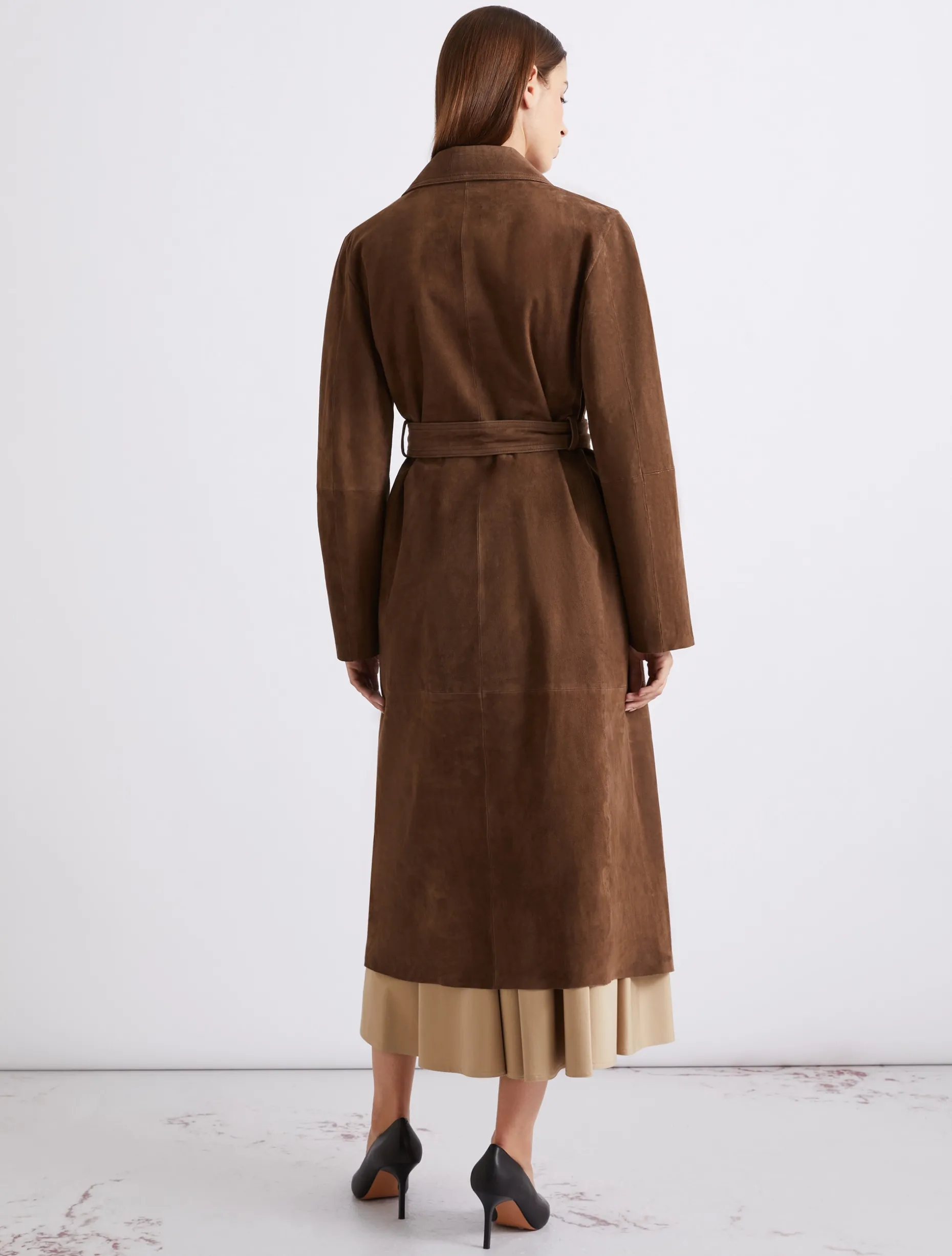 Trench in camoscio - MARRONE