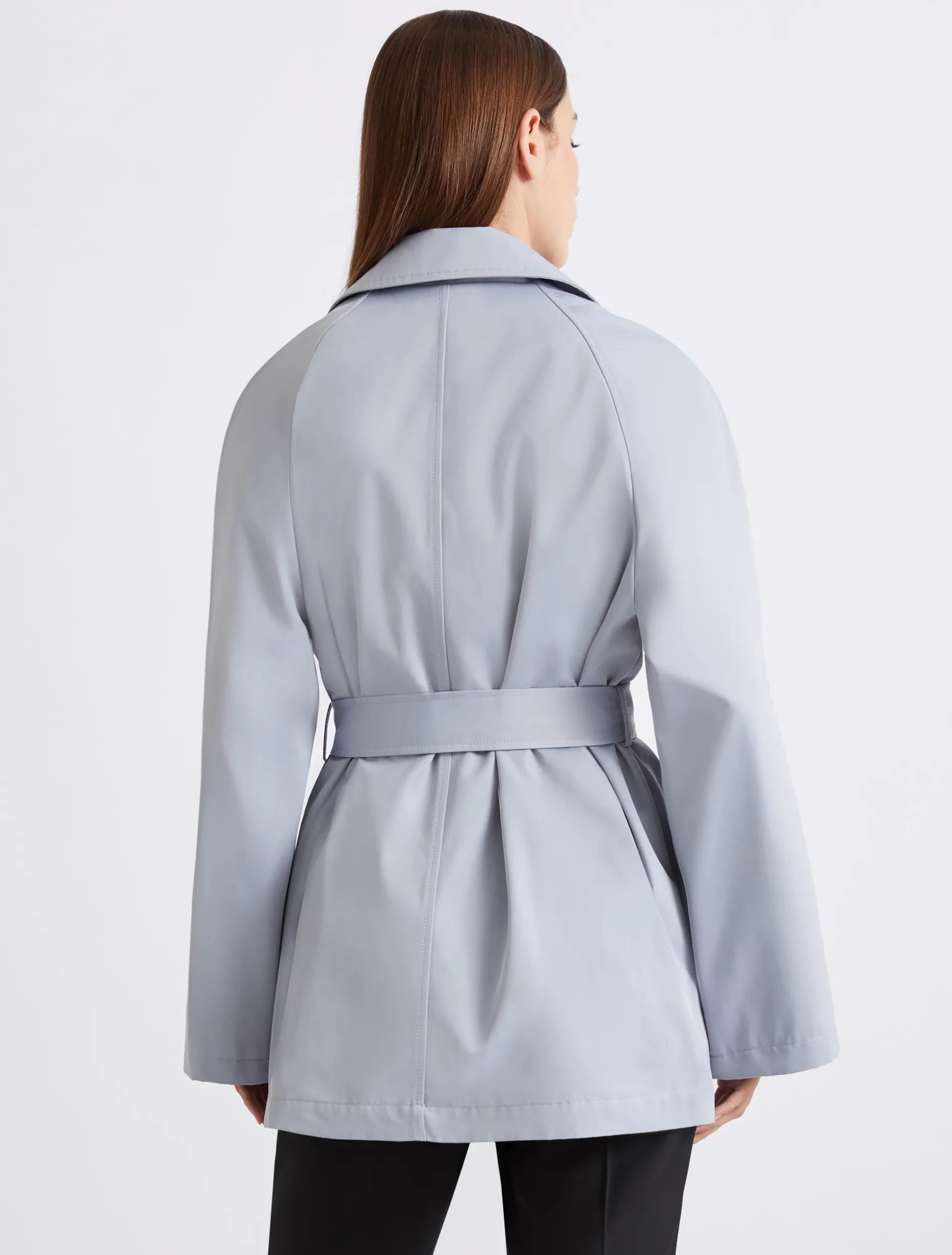 Trench in cotone tecnico - AZZURRO